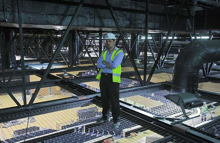 Tension Wire Grid Installation: BIC Bournemouth