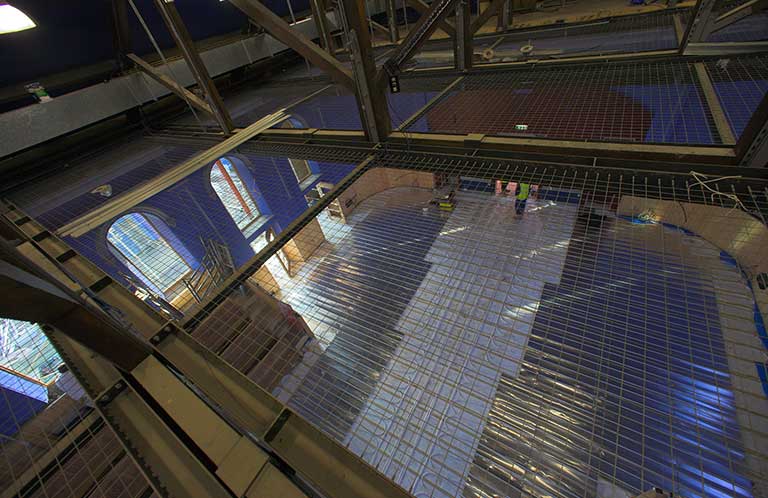 Tension Wire Grid Installation: Capel Soar