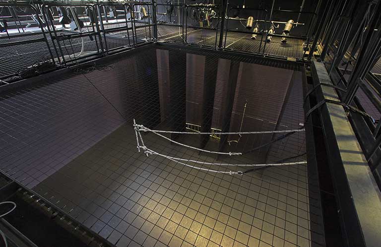 Tension Wire Grid Installation: Danshögskolan University College of Dance
