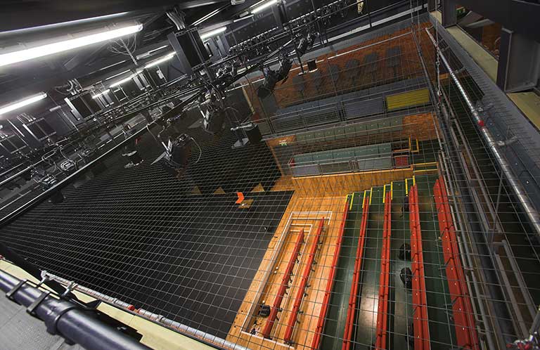 Tension Wire Grid Installation: Junction 2 Theatre