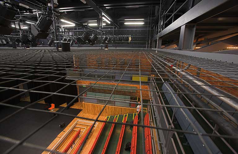 Tension Wire Grid Installation: Junction 2 Theatre