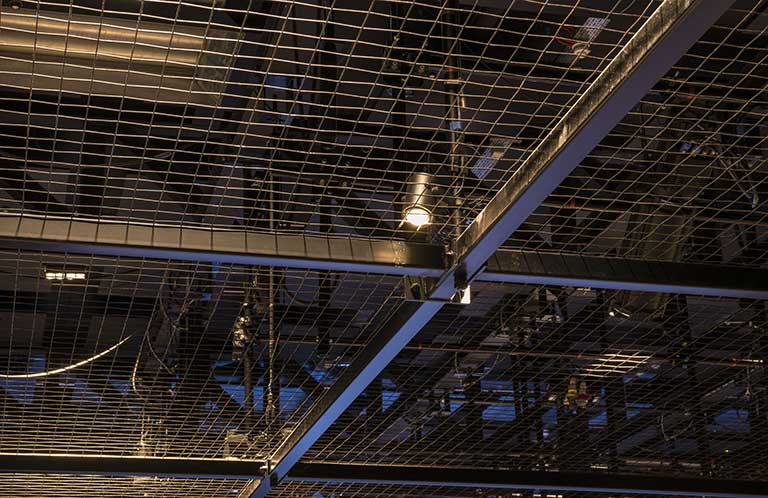 Tension Wire Grid Installation: Plymouth University Theatre