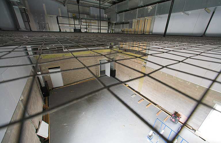 Tension Wire Grid Installation: Queen Margaret University