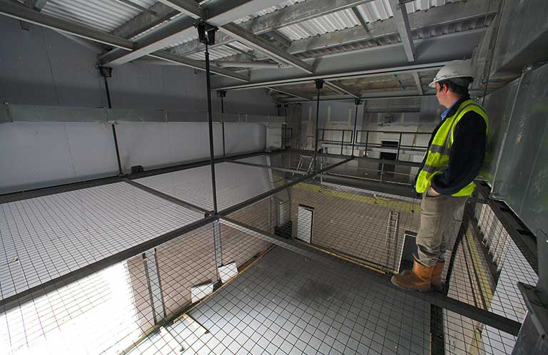 Tension Wire Grid Installation: Queen Margaret University