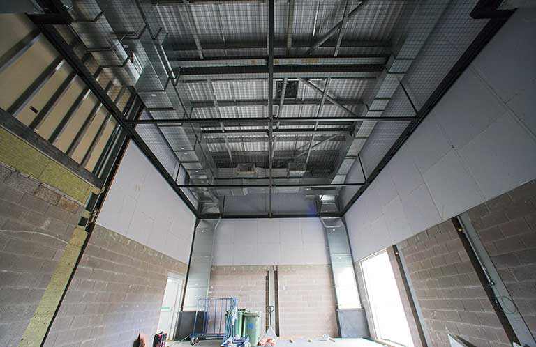 Tension Wire Grid Installation: Queen Margaret University