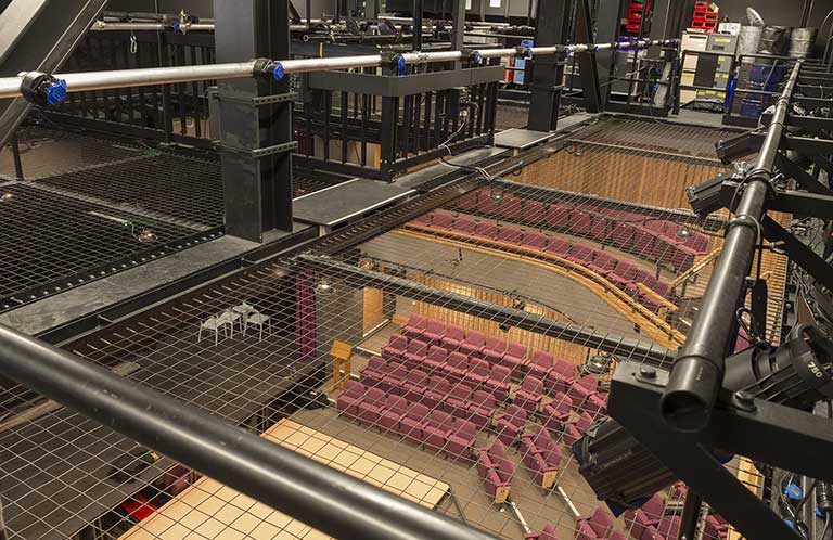 Tension Wire Grid Installation: Samuel Pepys Theatre