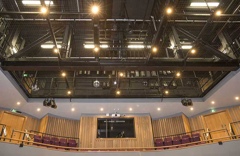 Tension Wire Grid Installation: Samuel Pepys Theatre